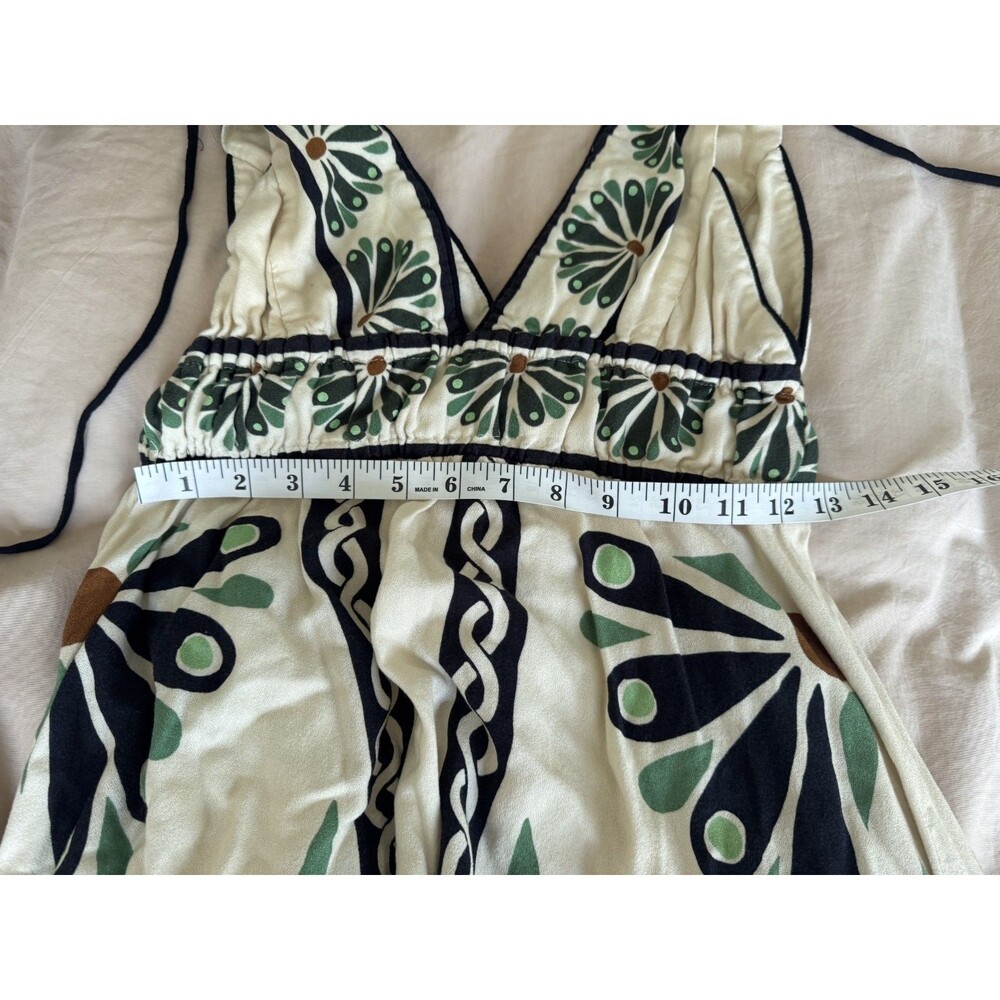 Farm Rio Womens Green M Sleeveless Beach Summer Maxi Florejo Dress Everyday - Picture 7 of 8